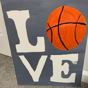 “LOVE” Basketball Painting